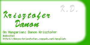 krisztofer danon business card